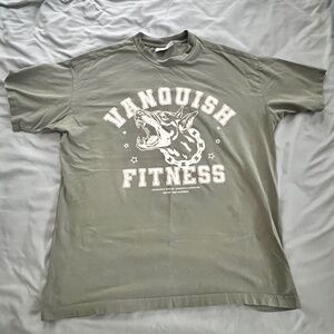 VANQUISH LONDON , high end gym wear , Doberman Shirt, size M, light olive gree